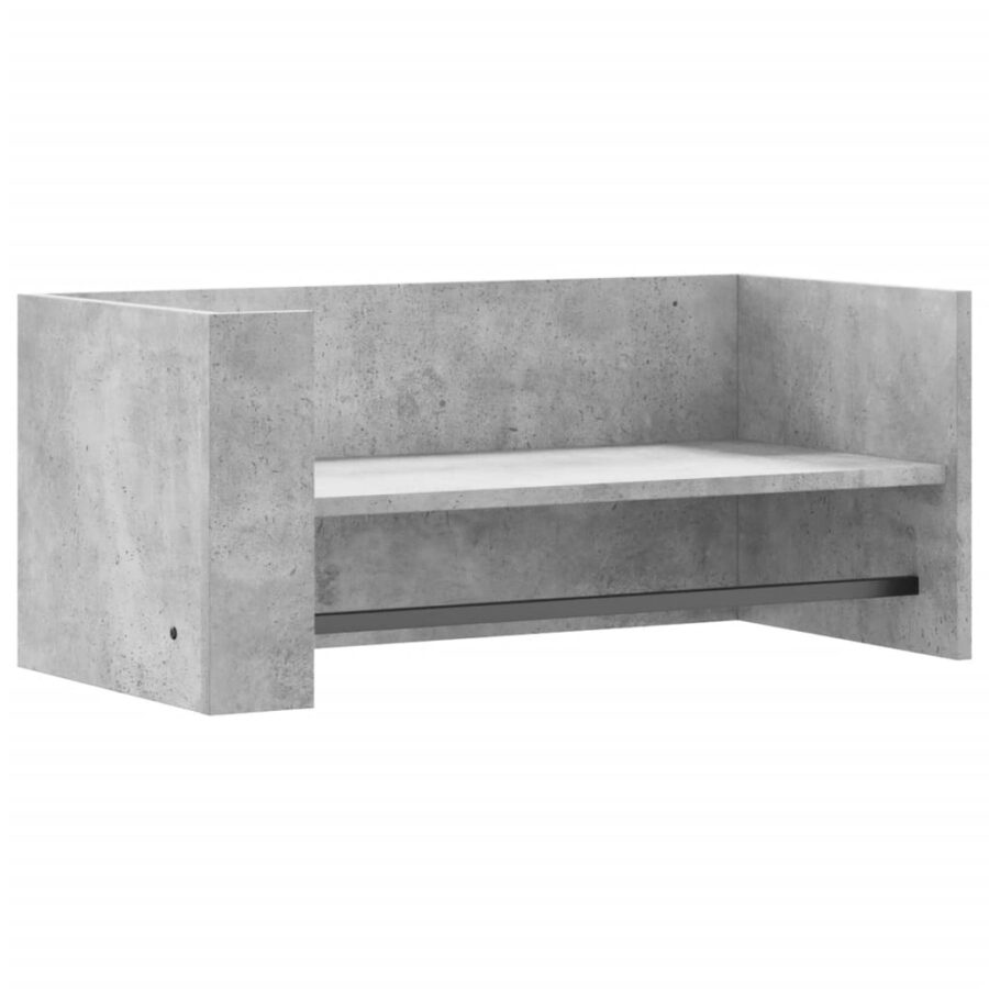 Wandschap 70,5x35x30,5 cm bewerkt hout betongrijs - Afbeelding 2