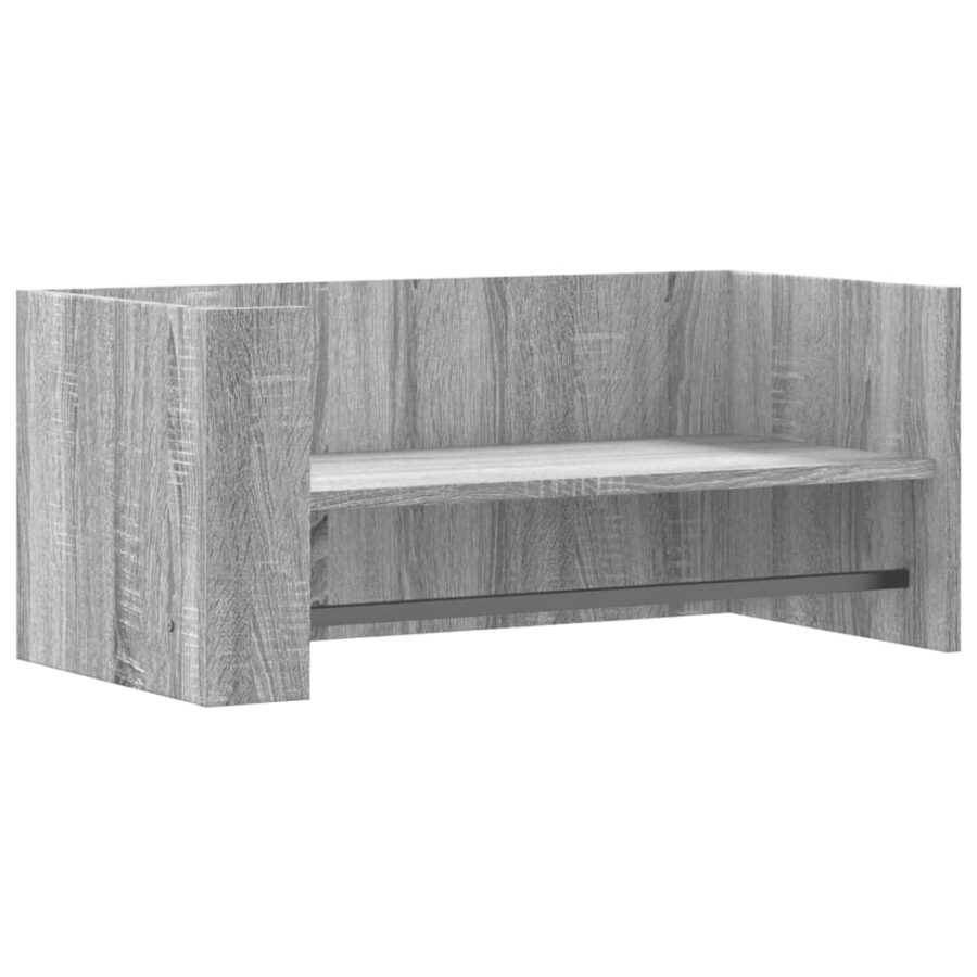 Wandschap 70,5x35x30,5cm bewerkt hout grijs sonoma eikenkleurig - Afbeelding 2