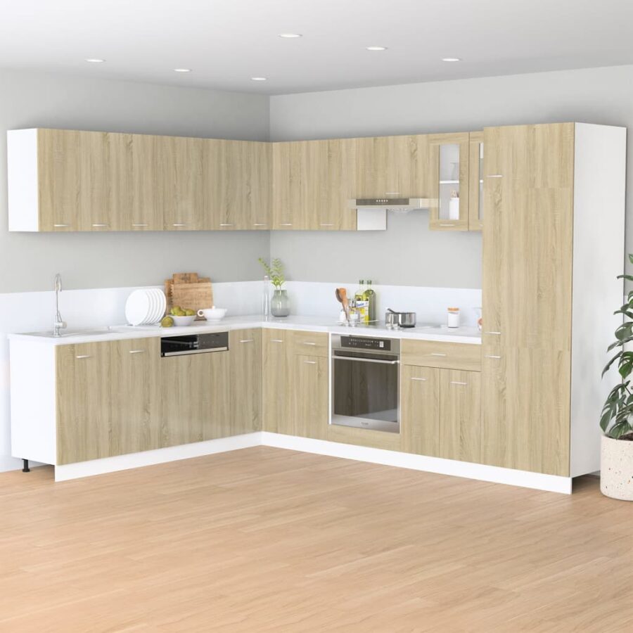 Wandkast 50x31x60 cm bewerkt hout sonoma eikenkleurig - Afbeelding 3