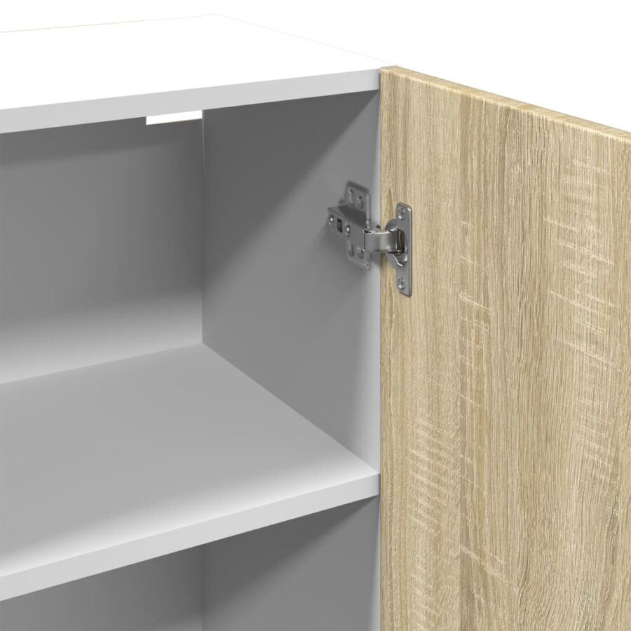 Wandkast 50x31x60 cm bewerkt hout sonoma eikenkleurig - Afbeelding 9