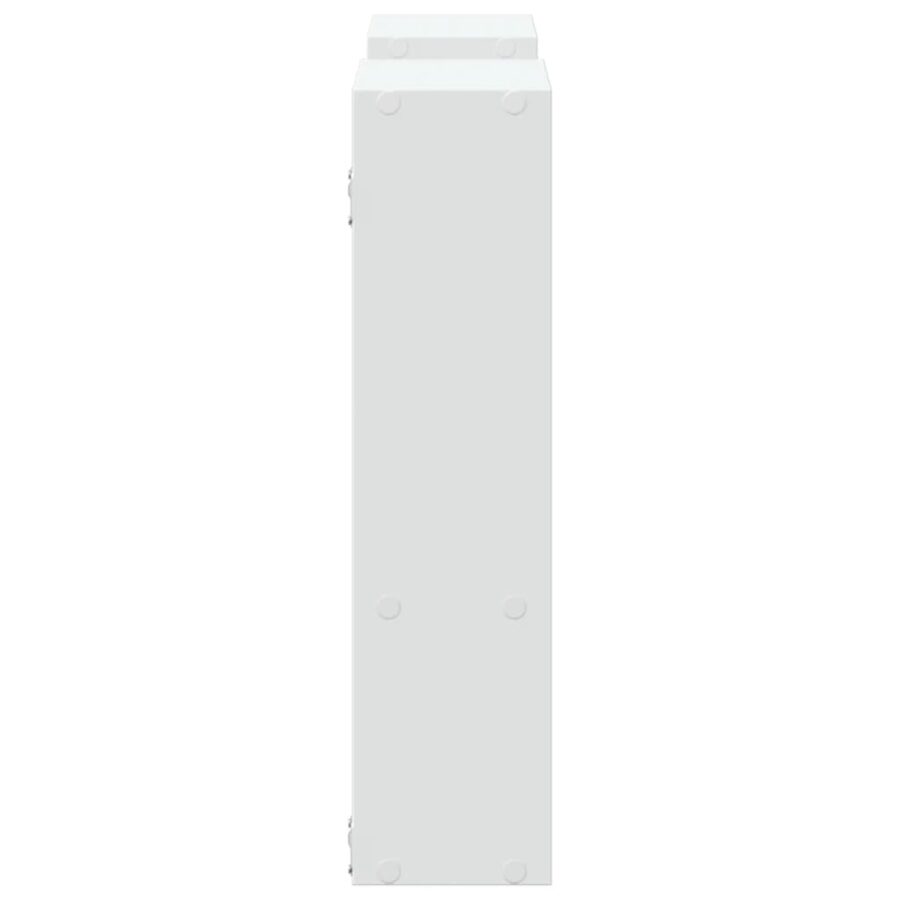Wandschap 99x15x60 cm bewerkt hout wit - Afbeelding 5