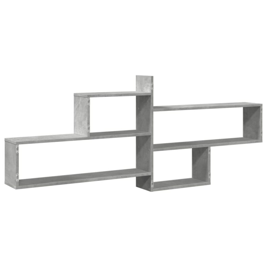 Wandschap 167,5x18x68 cm bewerkt hout betongrijs - Afbeelding 6