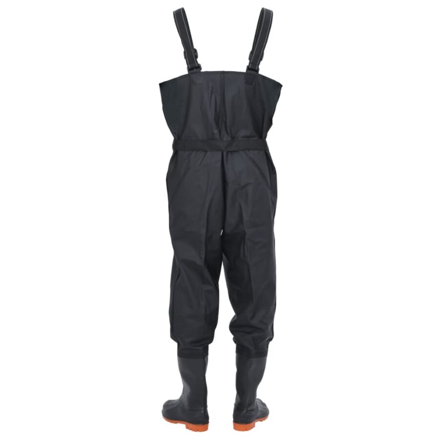Waadpak met laarzen en riem maat 45 zwart - Afbeelding 4