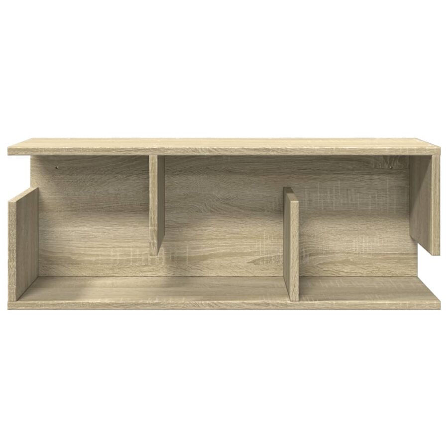 Wandkast 80x20x30 cm bewerkt hout sonoma eikenkleurig - Afbeelding 4