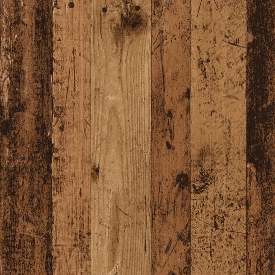 Wandkast 100x16,5x30 cm bewerkt hout oud houtkleurig - Afbeelding 8