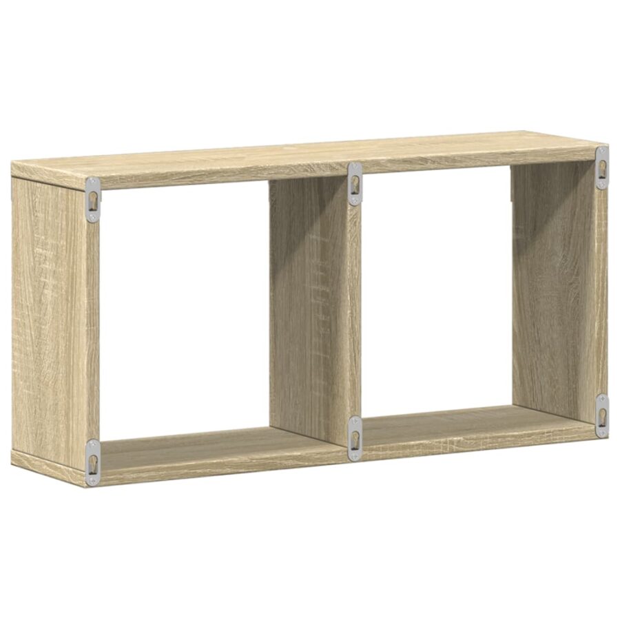 Wandkast 60x16x30 cm bewerkt hout sonoma eikenkleurig - Afbeelding 6