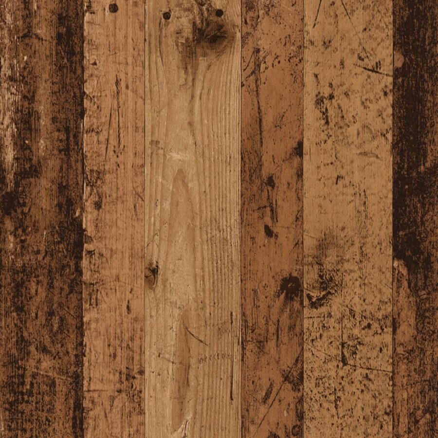 Wandkast 34,5x34x90 cm bewerkt hout oud houtkleur - Afbeelding 11
