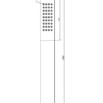 UniMatch glijstangset compleet met staafhanddouche 1 stand chroom/mat zwart - Afbeelding 3