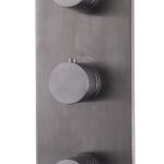 Caral afbouwdeel inbouwthermostaat 3 weg gunmetal