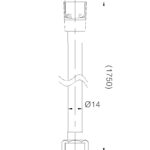 Doucheslang dubbel sterkte 175 cm chroom - Afbeelding 3