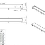 Douchegoot met flens en tegelrooster 70 x 7 cm RVS - Afbeelding 3