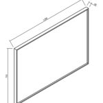 Ribbella spiegel met frame 120 cm mat zwart - Afbeelding 2