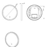 Lista Nera spiegel rond met LED verlichting, dimbaar 60 cm mat zwart - Afbeelding 2