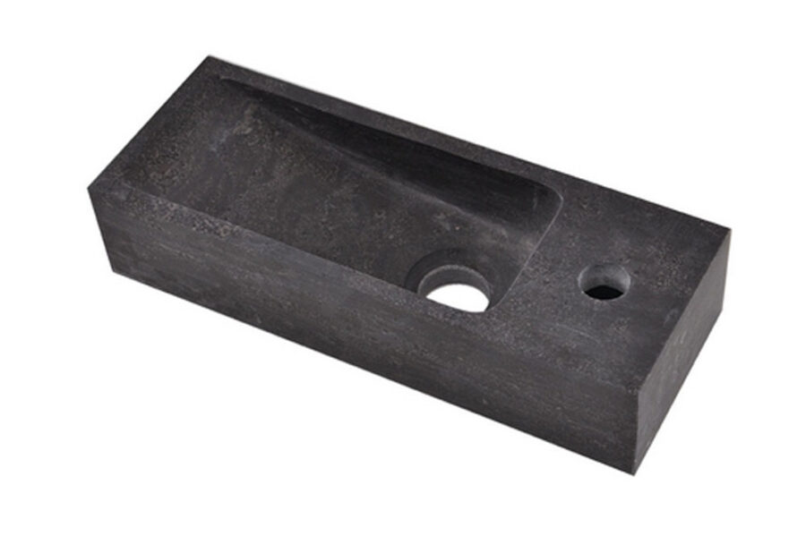 Raw fontein rechts 38x14x8 cm hardsteen gezoet - Afbeelding 3