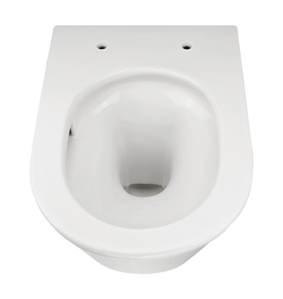 Vesta Tornado flush wandcloset rimless met nano coating met Flatline toiletzitting softclose en quick release glans wit - Afbeelding 7
