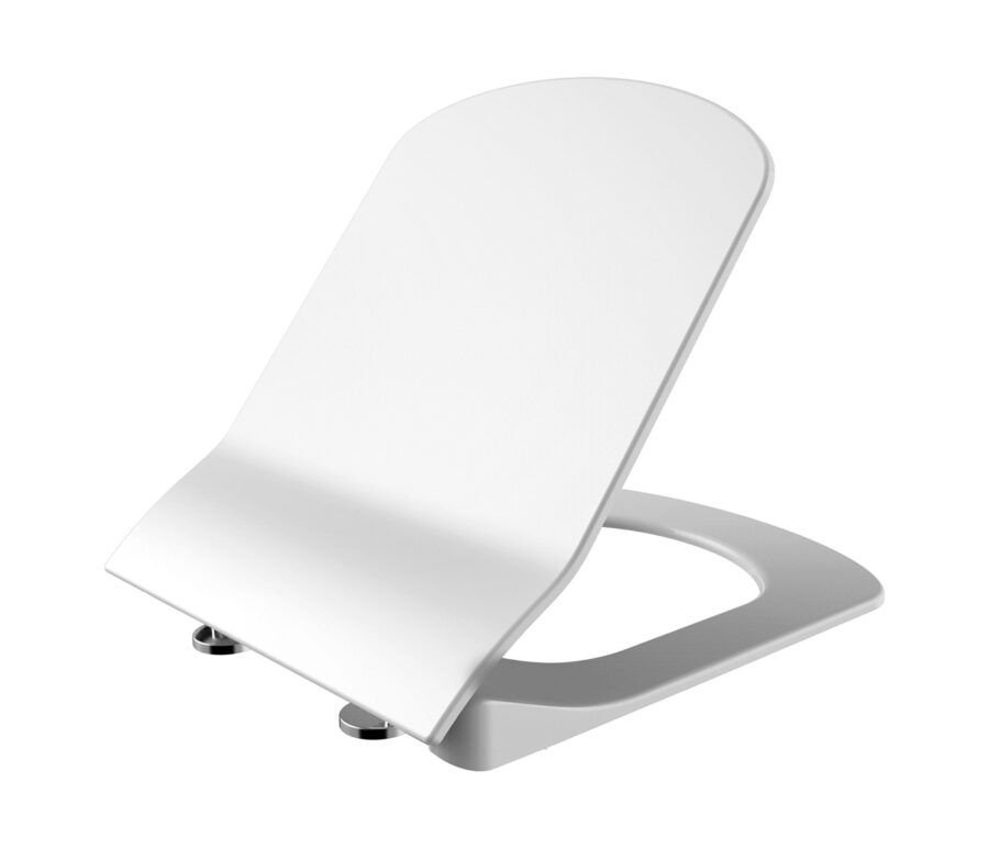 CREAVIT ELEGANT WC-ZITTING - SOFT CLOSE - DUROPLAST - RVS SCHARNIEREN - GLANZEND WIT