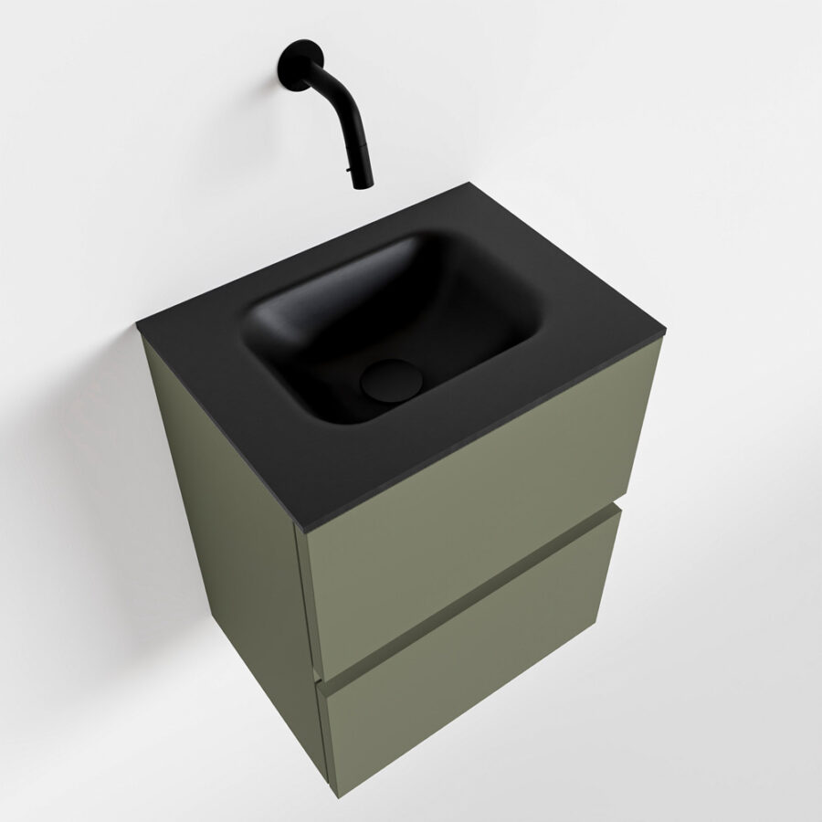 MONDIAZ ADA 40cm toiletmeubel army. LEX wastafel urban positie midden. Zonder kraangat - Afbeelding 4