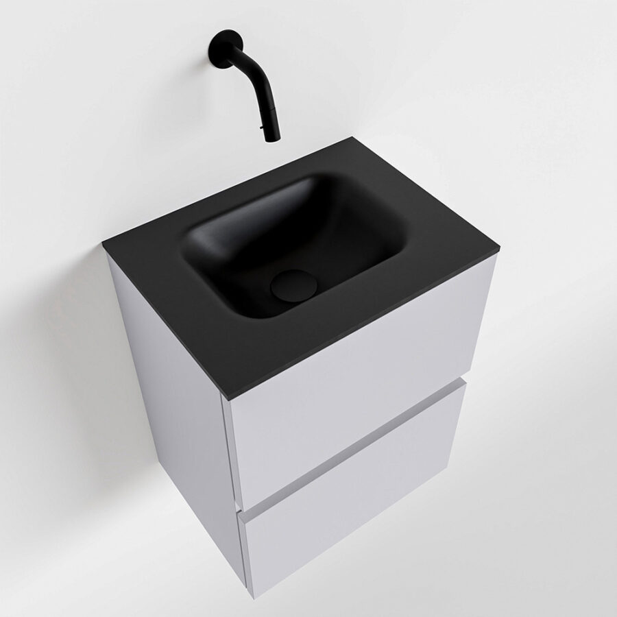 MONDIAZ ADA 40cm toiletmeubel cale. LEX wastafel urban positie midden. Zonder kraangat - Afbeelding 4