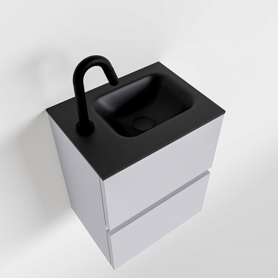 MONDIAZ ADA 40cm toiletmeubel cale. LEX wastafel urban positie links. Met 1 kraangat - Afbeelding 4