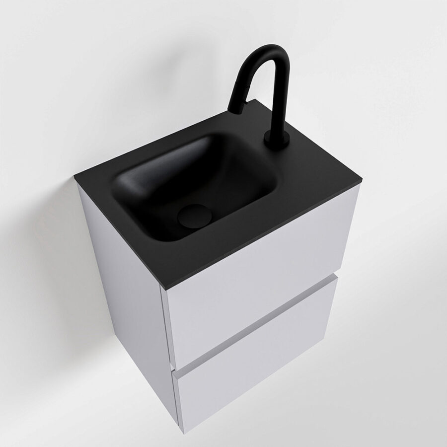 MONDIAZ ADA 40cm toiletmeubel cale. LEX wastafel urban positie rechts. Met 1 kraangat - Afbeelding 4