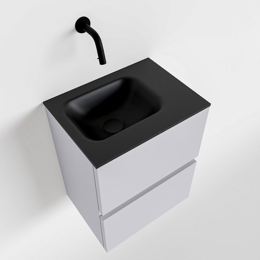 MONDIAZ ADA 40cm toiletmeubel cale. LEX wastafel urban positie rechts. Zonder kraangat - Afbeelding 4