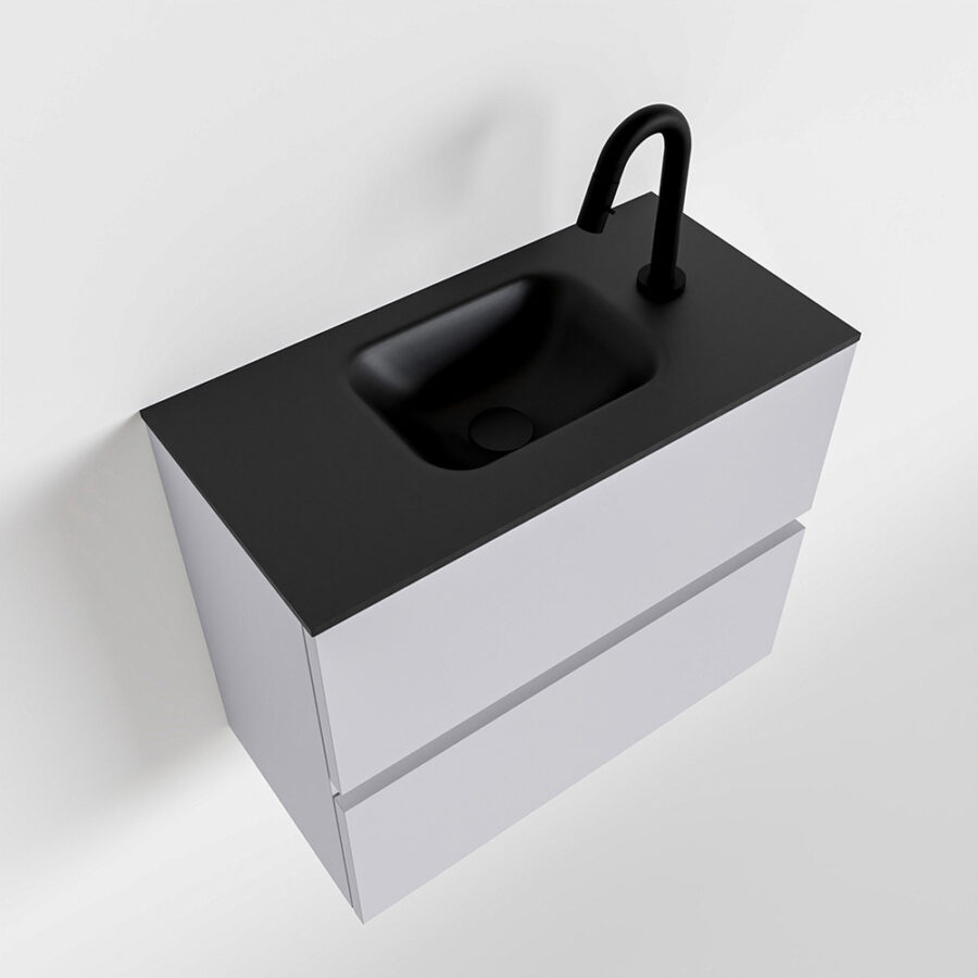 MONDIAZ ADA 60cm toiletmeubel cale. LEX wastafel urban positie midden. Met 1 kraangat - Afbeelding 4