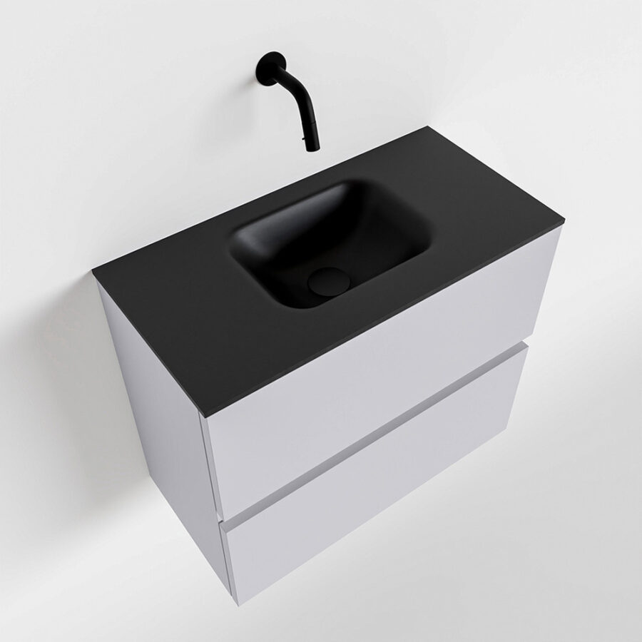 MONDIAZ ADA 60cm toiletmeubel cale. LEX wastafel urban positie midden. Zonder kraangat - Afbeelding 4