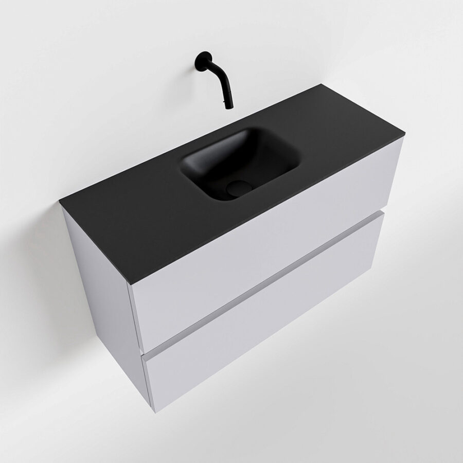 MONDIAZ ADA 80cm toiletmeubel cale. LEX wastafel urban positie midden. Zonder kraangat - Afbeelding 4