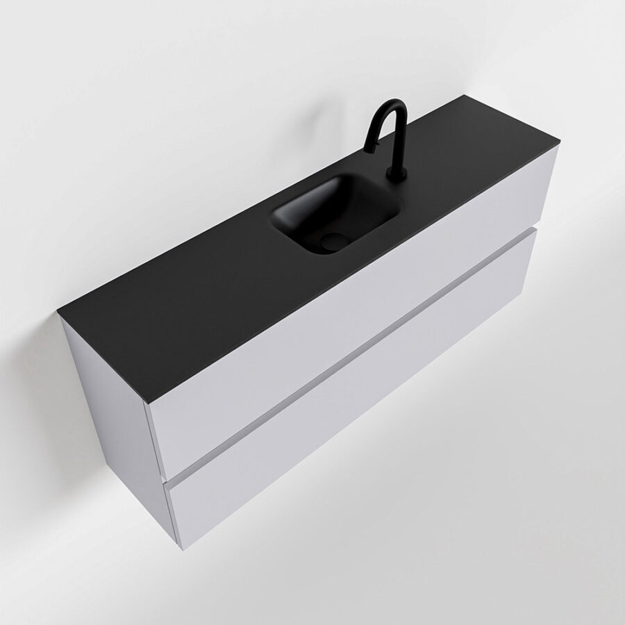MONDIAZ ADA 120cm toiletmeubel cale. LEX wastafel urban positie midden. Met 1 kraangat - Afbeelding 4