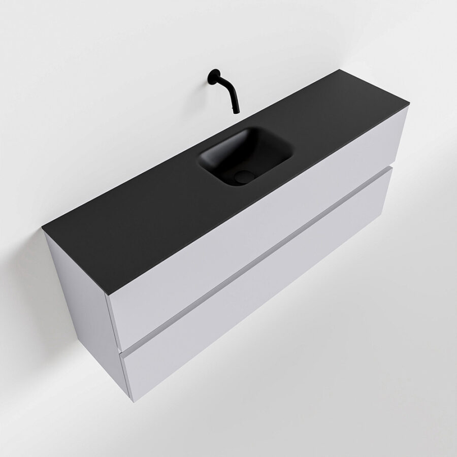 MONDIAZ ADA 120cm toiletmeubel cale. LEX wastafel urban positie midden. Zonder kraangat - Afbeelding 4