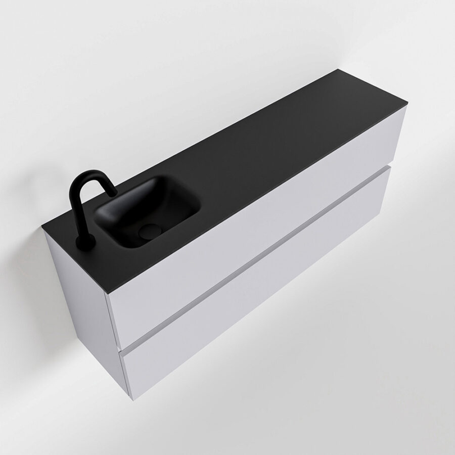 MONDIAZ ADA 120cm toiletmeubel cale. LEX wastafel urban positie links. Met 1 kraangat - Afbeelding 4