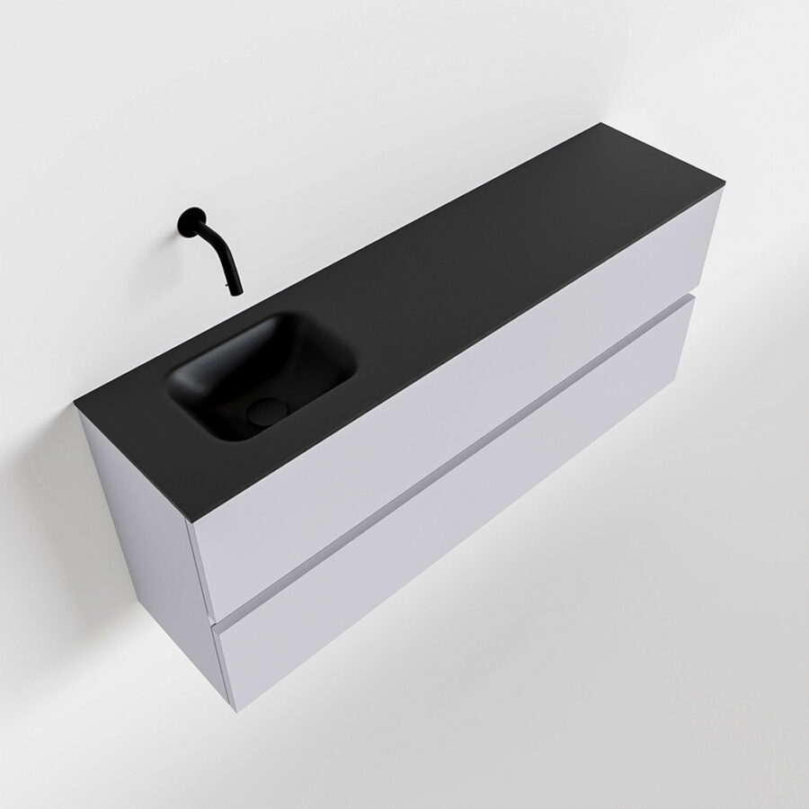 MONDIAZ ADA 120cm toiletmeubel cale. LEX wastafel urban positie links. Zonder kraangat - Afbeelding 4