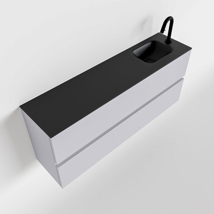 MONDIAZ ADA 120cm toiletmeubel cale. LEX wastafel urban positie rechts. Met 1 kraangat - Afbeelding 4
