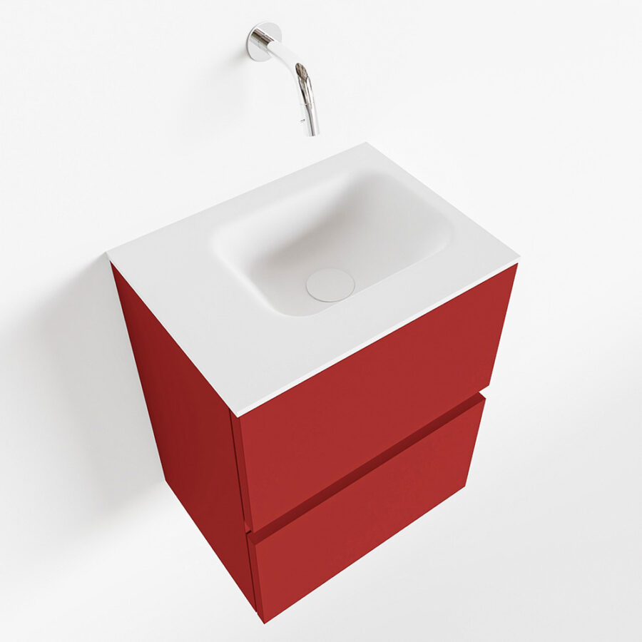 MONDIAZ ADA 40cm toiletmeubel fire. LEX wastafel talc positie links. Zonder kraangat - Afbeelding 4