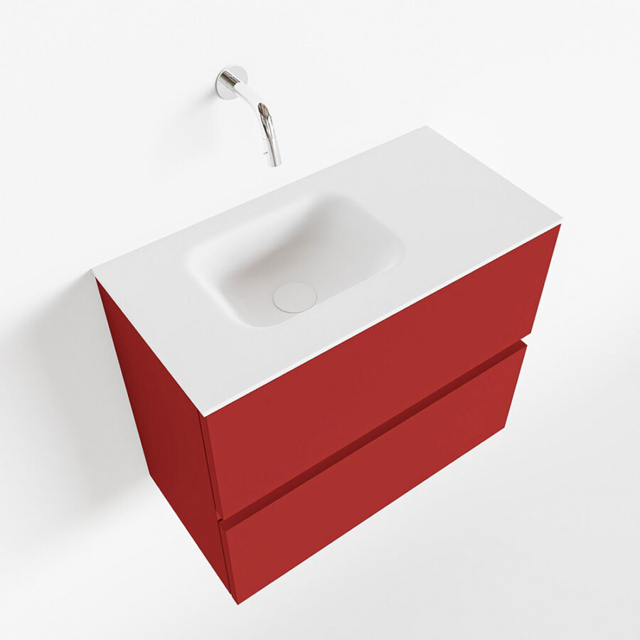 MONDIAZ ADA 60cm toiletmeubel fire. LEX wastafel talc positie links. Zonder kraangat - Afbeelding 4