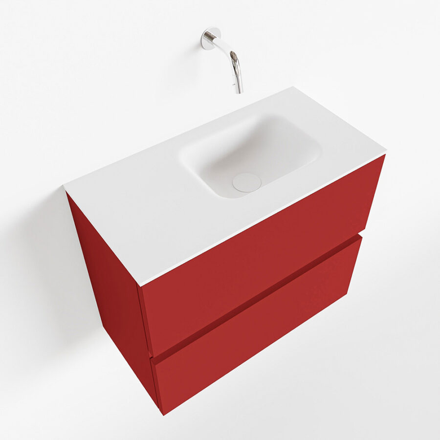 MONDIAZ ADA 60cm toiletmeubel fire. LEX wastafel talc positie rechts. Zonder kraangat - Afbeelding 4