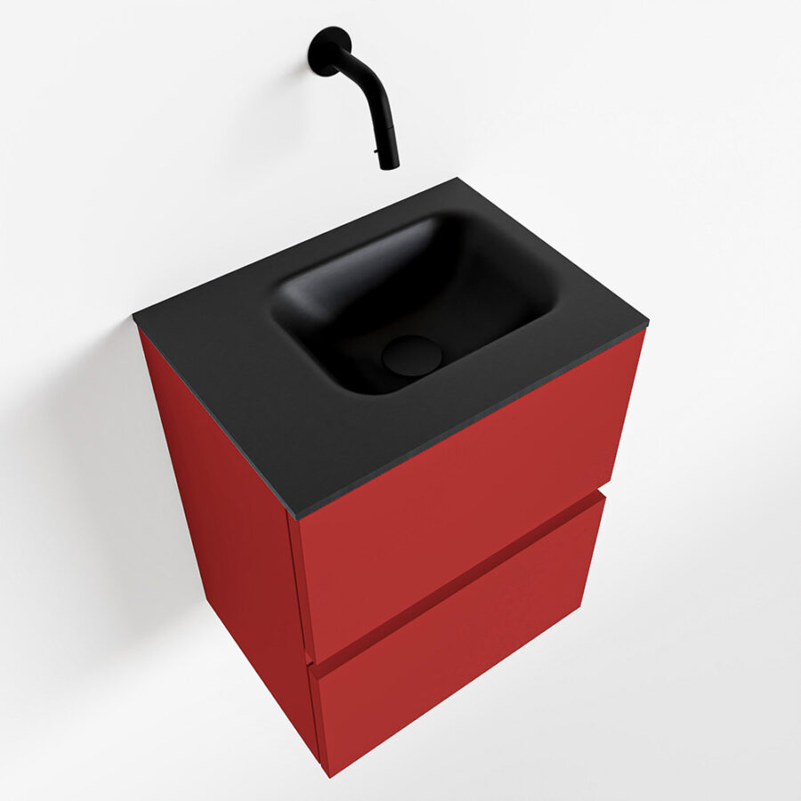 MONDIAZ ADA 40cm toiletmeubel fire. LEX wastafel urban positie links. Zonder kraangat - Afbeelding 4