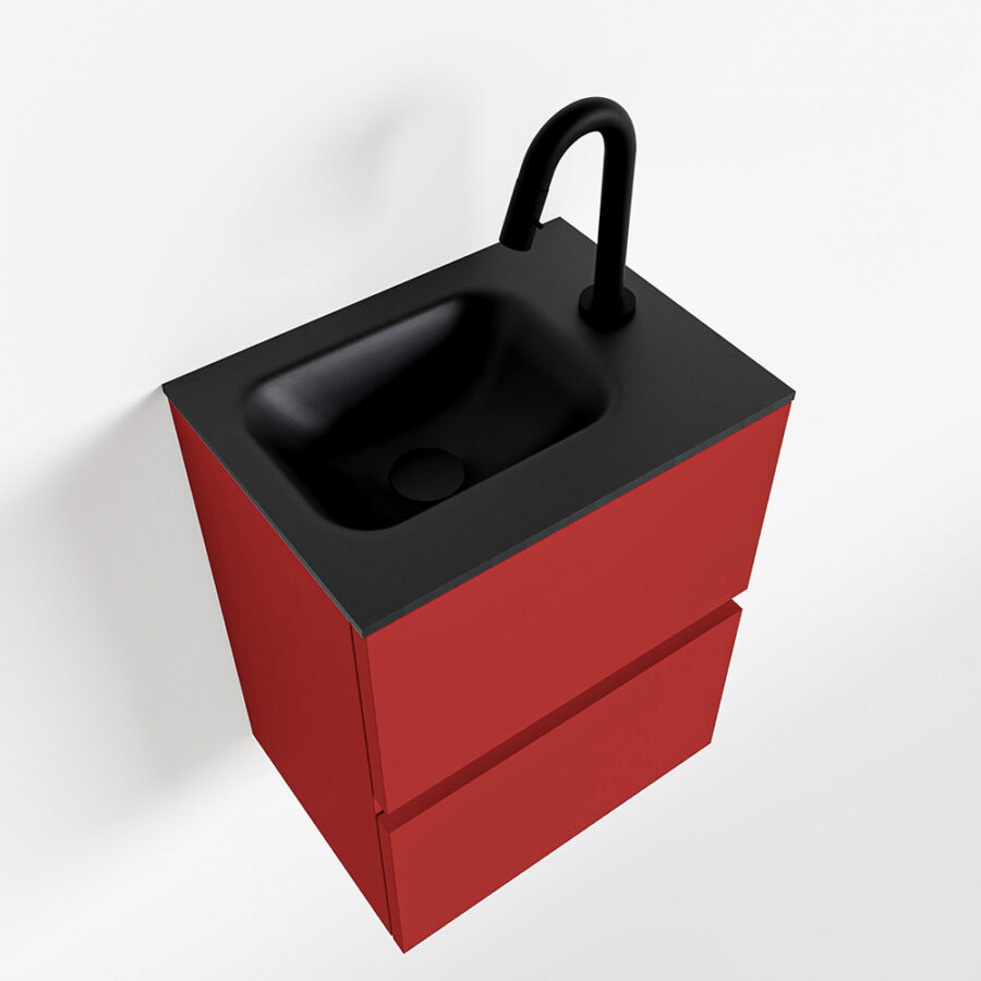 MONDIAZ ADA 40cm toiletmeubel fire. LEX wastafel urban positie rechts. Met 1 kraangat - Afbeelding 4