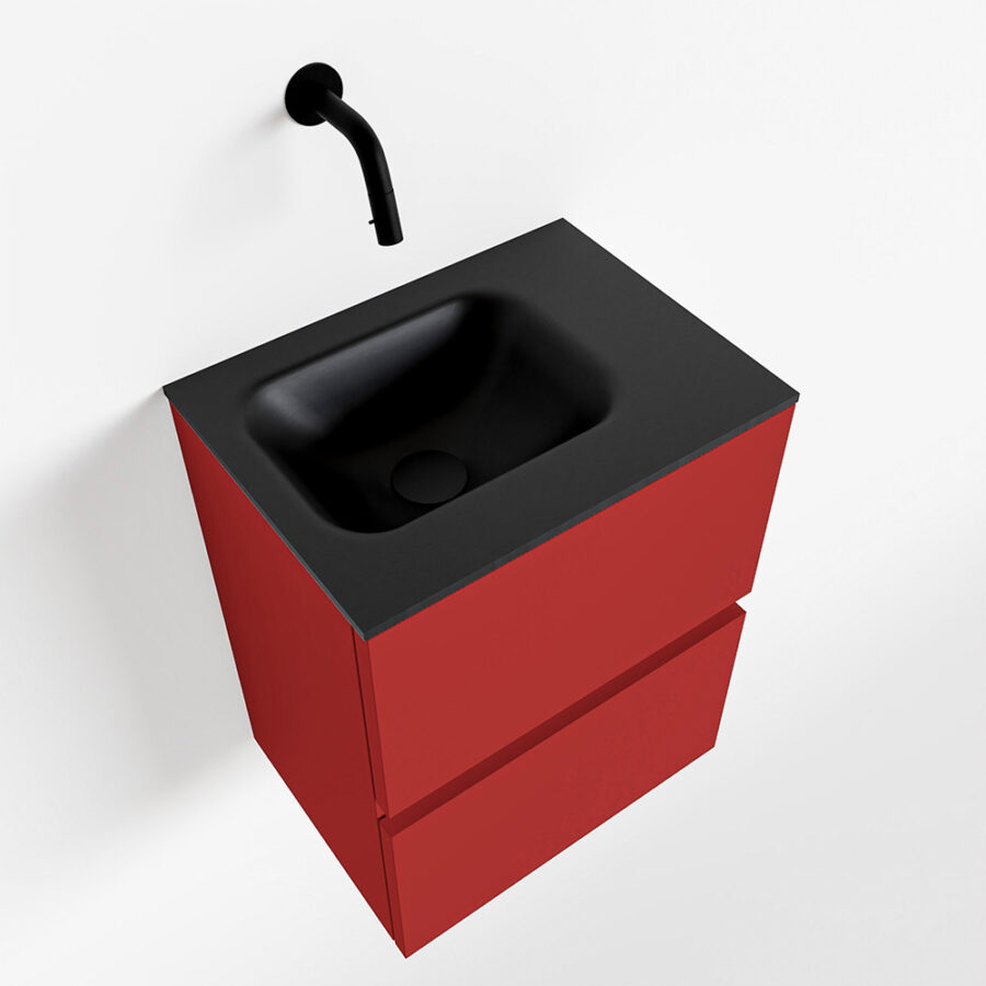 MONDIAZ ADA 40cm toiletmeubel fire. LEX wastafel urban positie rechts. Zonder kraangat - Afbeelding 4