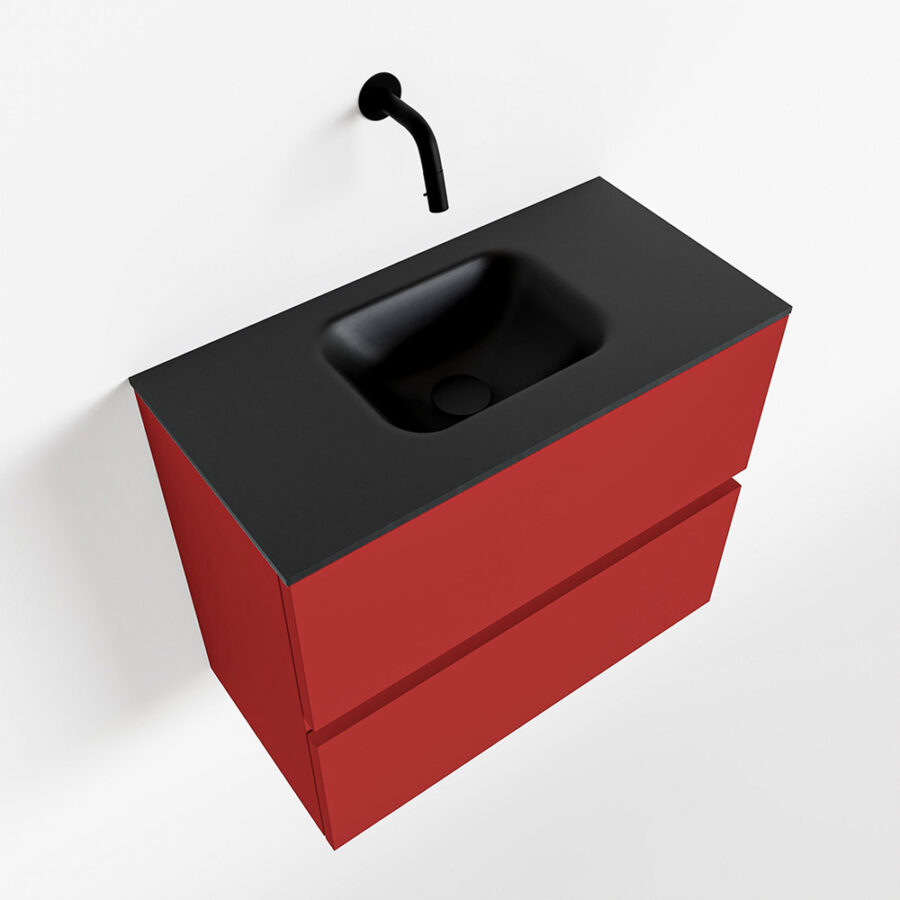 MONDIAZ ADA 60cm toiletmeubel fire. LEX wastafel urban positie midden. Zonder kraangat - Afbeelding 4