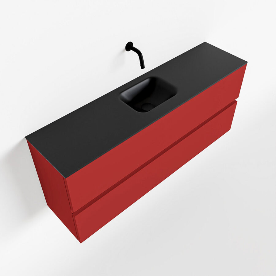 MONDIAZ ADA 120cm toiletmeubel fire. LEX wastafel urban positie midden. Zonder kraangat - Afbeelding 4