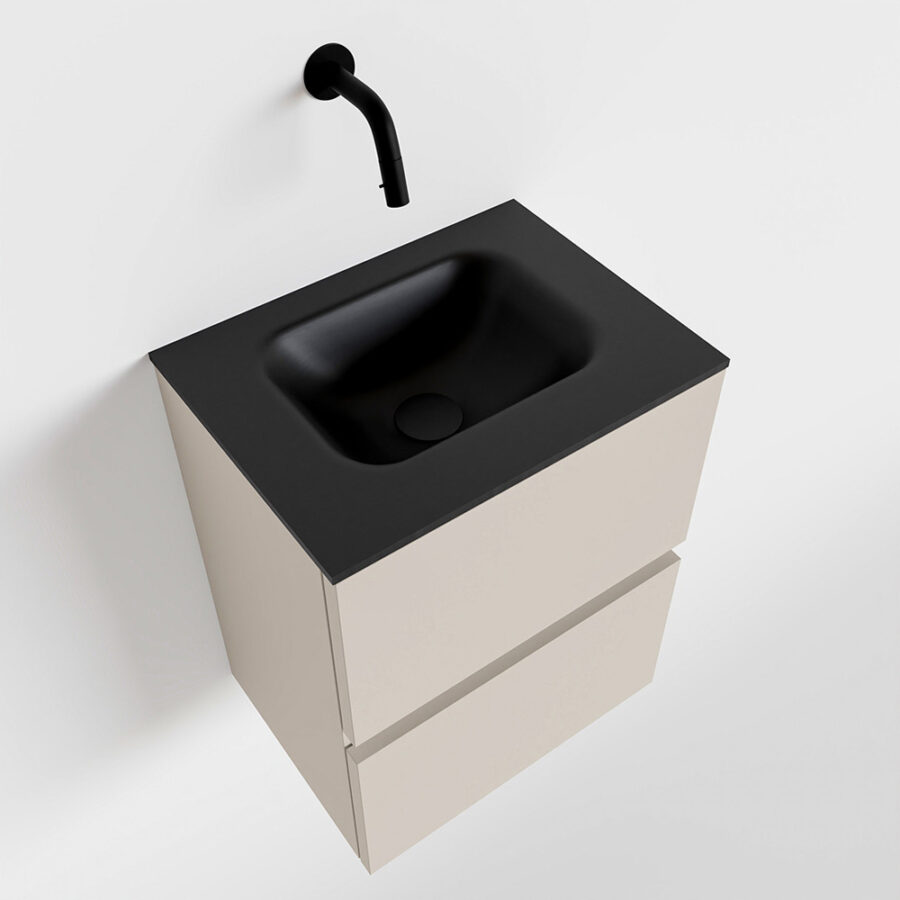 MONDIAZ ADA 40cm toiletmeubel linen. LEX wastafel urban positie midden. Zonder kraangat - Afbeelding 4