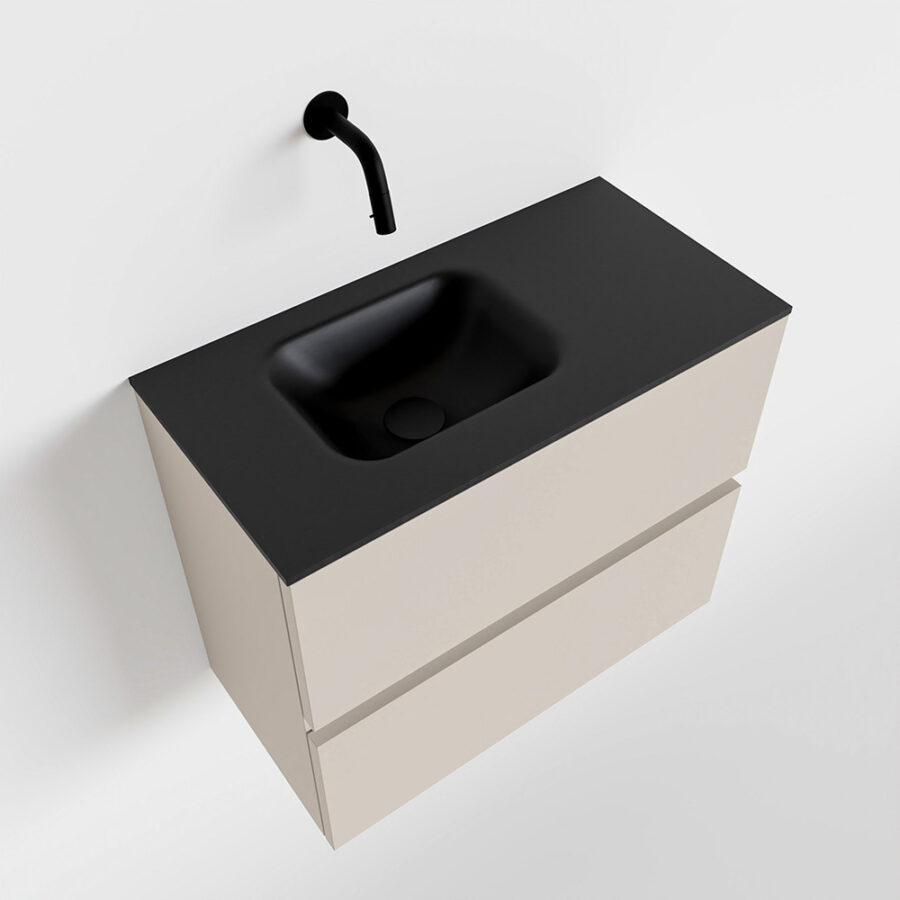 MONDIAZ ADA 60cm toiletmeubel linen. LEX wastafel urban positie links. Zonder kraangat - Afbeelding 4