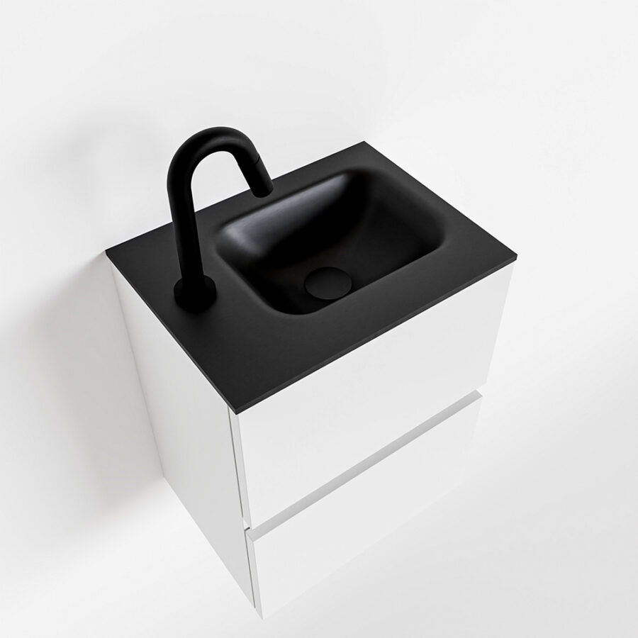 MONDIAZ ADA 40cm toiletmeubel talc. LEX wastafel urban positie links. Met 1 kraangat - Afbeelding 4
