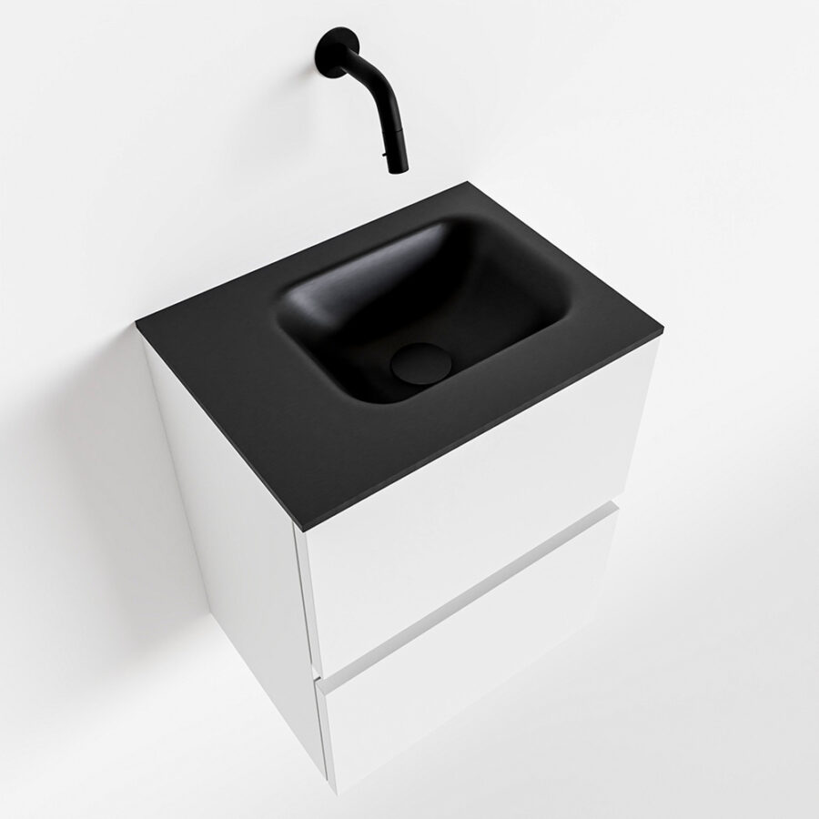MONDIAZ ADA 40cm toiletmeubel talc. LEX wastafel urban positie links. Zonder kraangat - Afbeelding 4