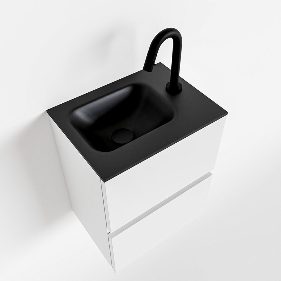 MONDIAZ ADA 40cm toiletmeubel talc. LEX wastafel urban positie rechts. Met 1 kraangat - Afbeelding 4
