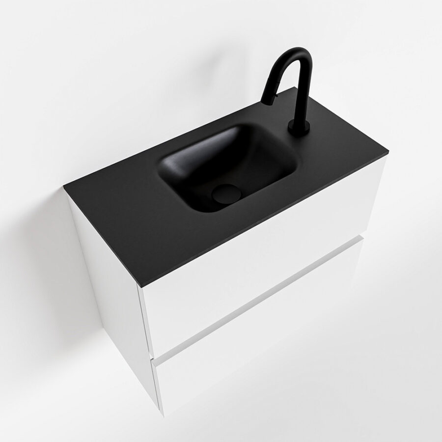 MONDIAZ ADA 60cm toiletmeubel talc. LEX wastafel urban positie midden. Met 1 kraangat - Afbeelding 4