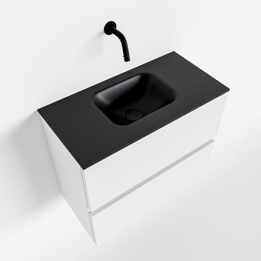 MONDIAZ ADA 60cm toiletmeubel talc. LEX wastafel urban positie midden. Zonder kraangat - Afbeelding 4