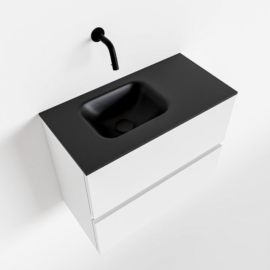 MONDIAZ ADA 60cm toiletmeubel talc. LEX wastafel urban positie links. Zonder kraangat - Afbeelding 4