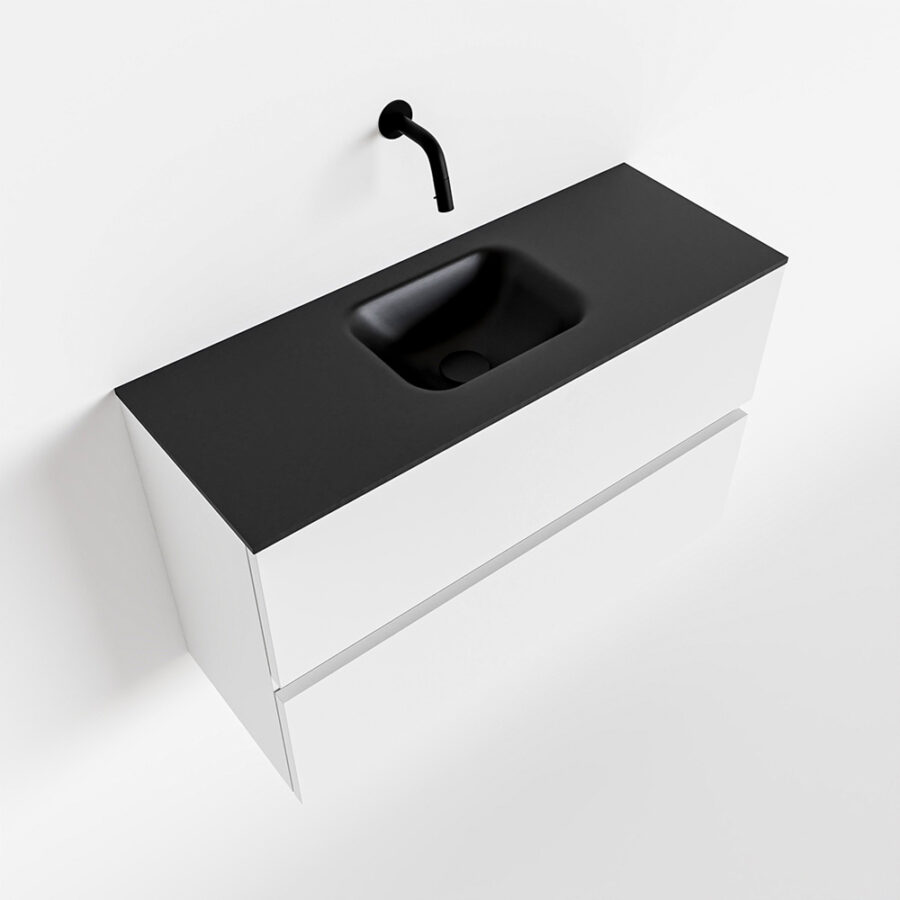MONDIAZ ADA 80cm toiletmeubel talc. LEX wastafel urban positie midden. Zonder kraangat - Afbeelding 4